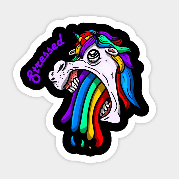 Stressed Sticker by By-Berto